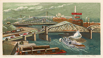 New York City, Harlem River, Cityscape, Urban Industrial landscape, Tugboat, New York City Bridges
